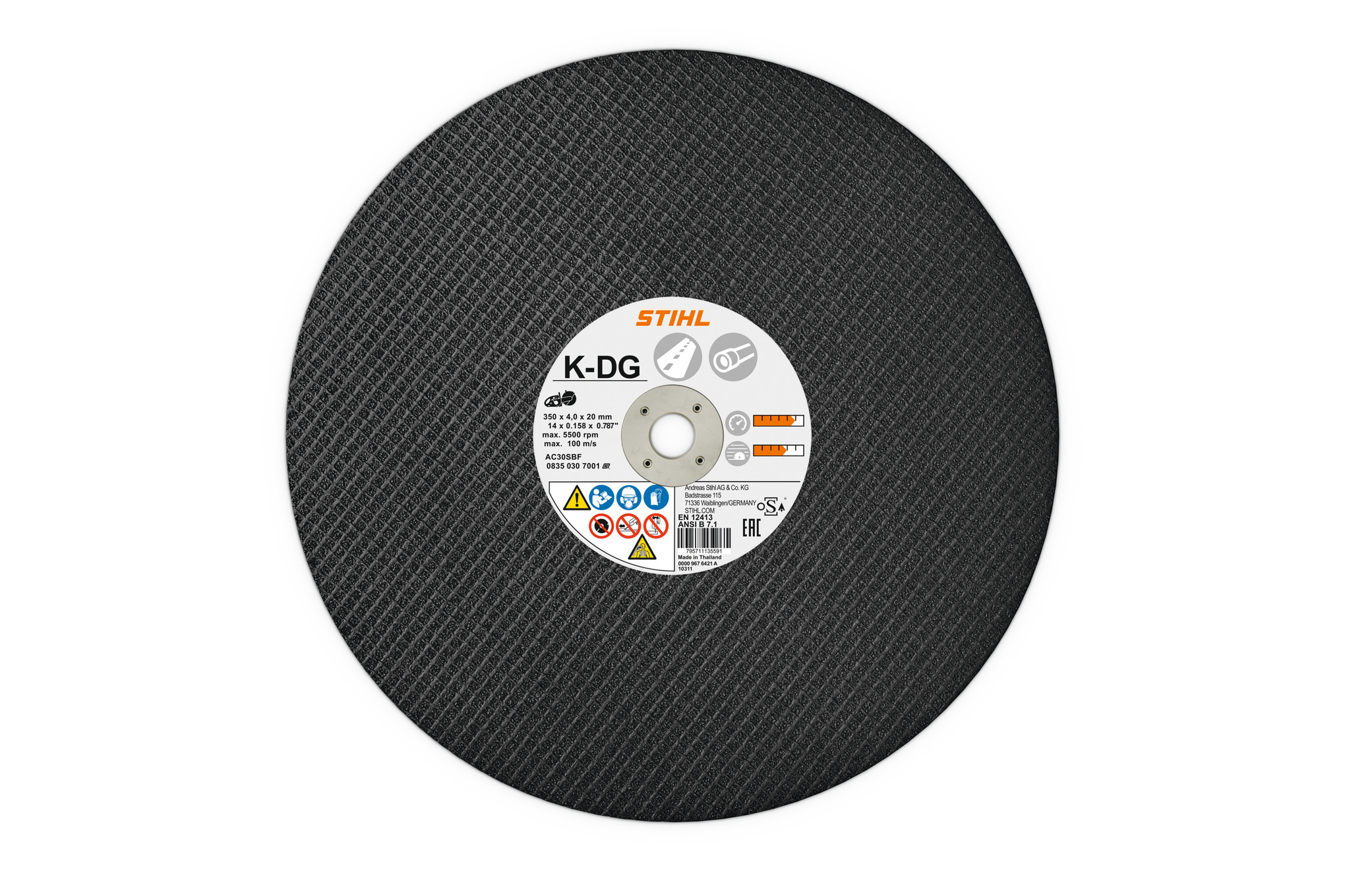 Disc de debitat abraziv, Construcția conductelor, K-DG, Ø 400mm/16"
