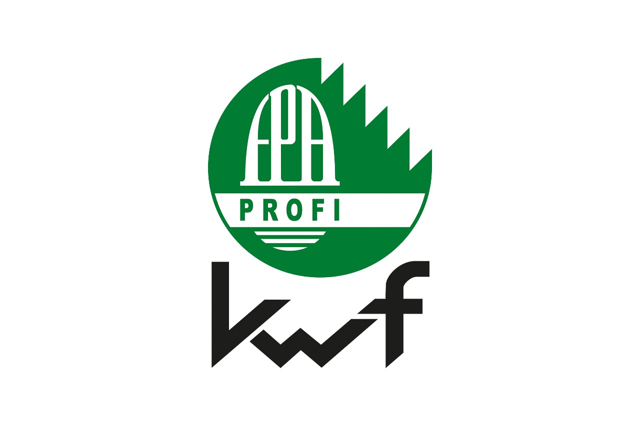 Logo rotund verde pentru profesioniști KWF