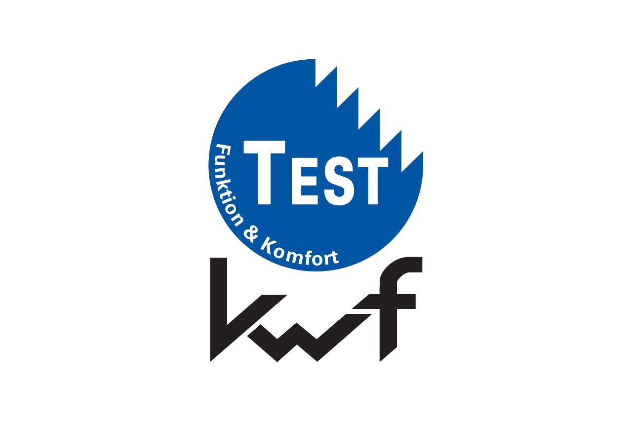 Logo rotund albastru pentru Test KWF